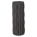 3D Ceramic Ripple Vase Charcoal Lge