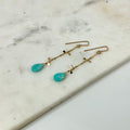 Amazonite Gold Fill Sweet Pea Earrings