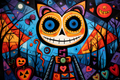 Abstract Halloween Cat