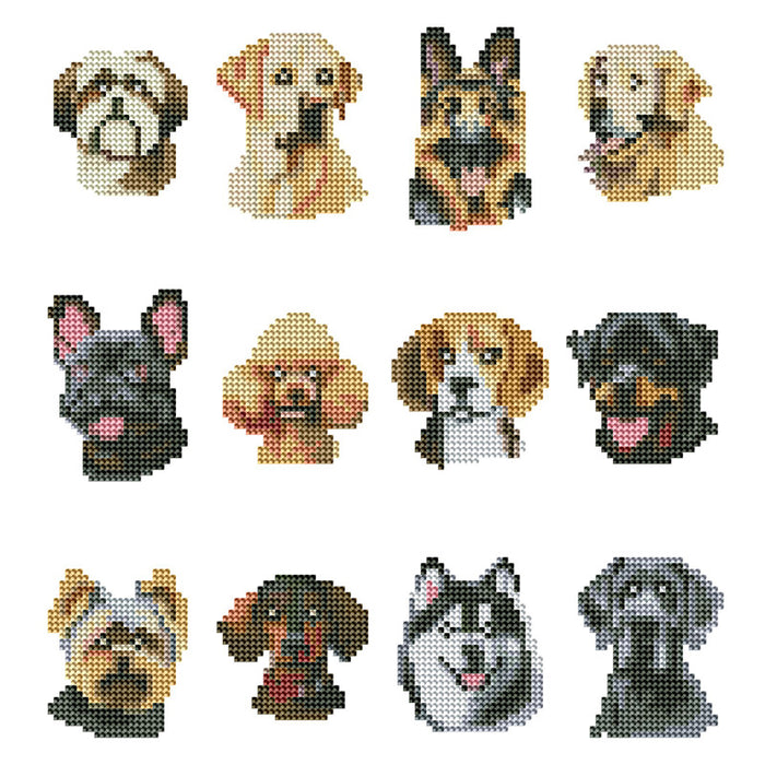 Adorable Doggies Diamond Painting Minis (Set Of 12)