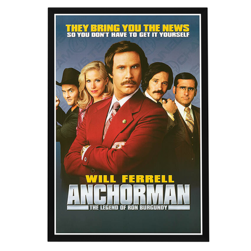 "Anchorman: The Legend Of Ron Burgundy" (2004) Framed Movie Poster