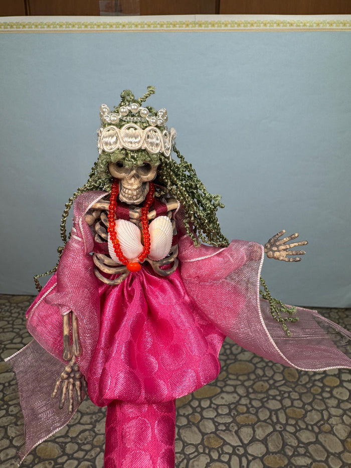 Artisan Handmade Halloween Mermaid Skeleton Doll