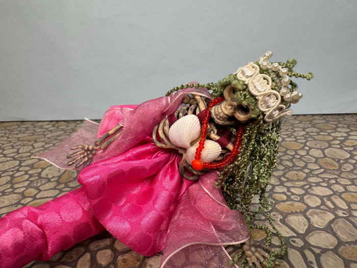 Artisan Handmade Halloween Mermaid Skeleton Doll