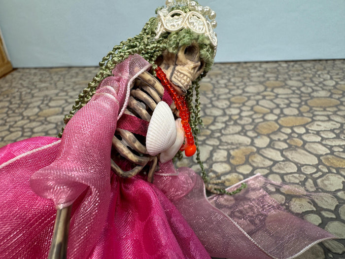 Artisan Handmade Halloween Mermaid Skeleton Doll