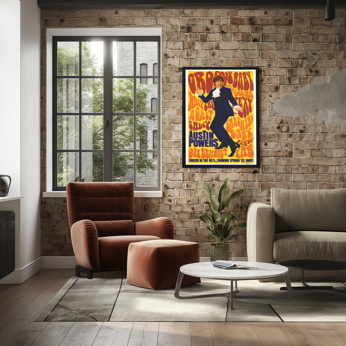 "Austin Powers: International Man Of Mystery" (1997) Framed Movie Poster