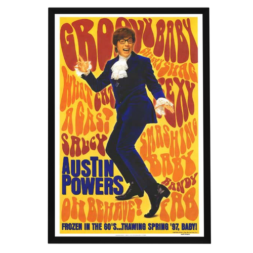 "Austin Powers: International Man Of Mystery" (1997) Framed Movie Poster