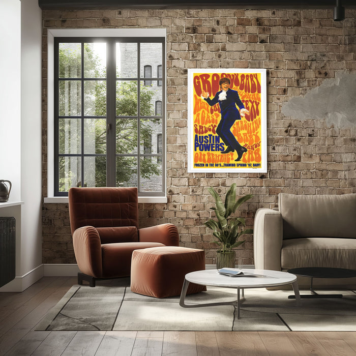"Austin Powers: International Man Of Mystery" (1997) Framed Movie Poster