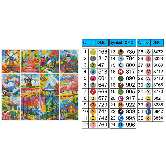 Beautiful Landscapes Diamond Painting Minis (Set Of 12)