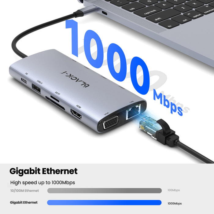 Black-i 10 in 1 USB C Docking Station