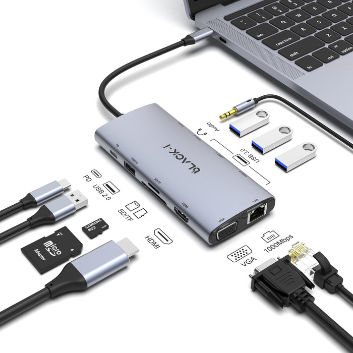 Black-i 10 in 1 USB C Docking Station