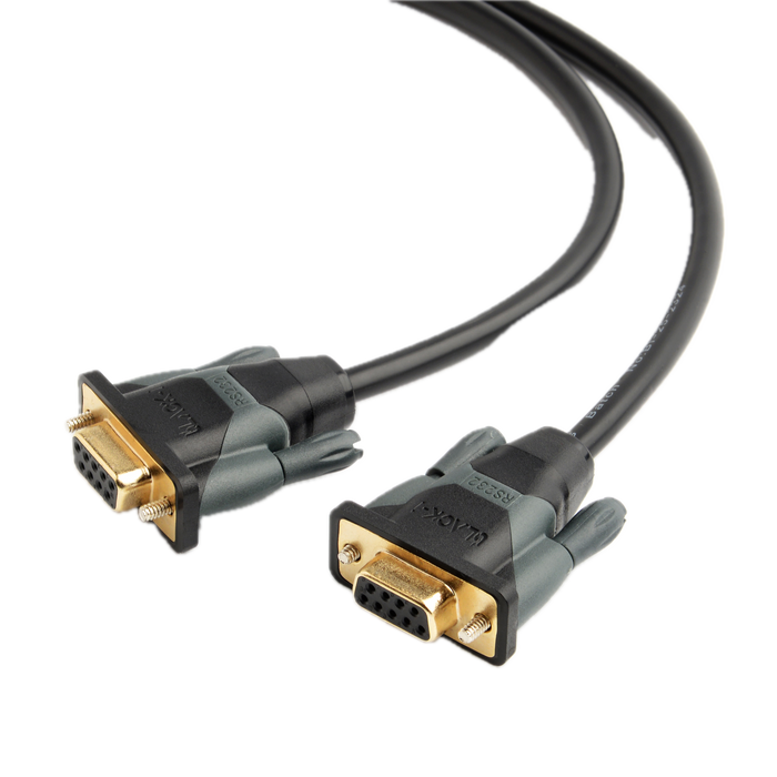 Black-i 9 Pin Serial RS232 Female to Female Cross 1.8M Cable