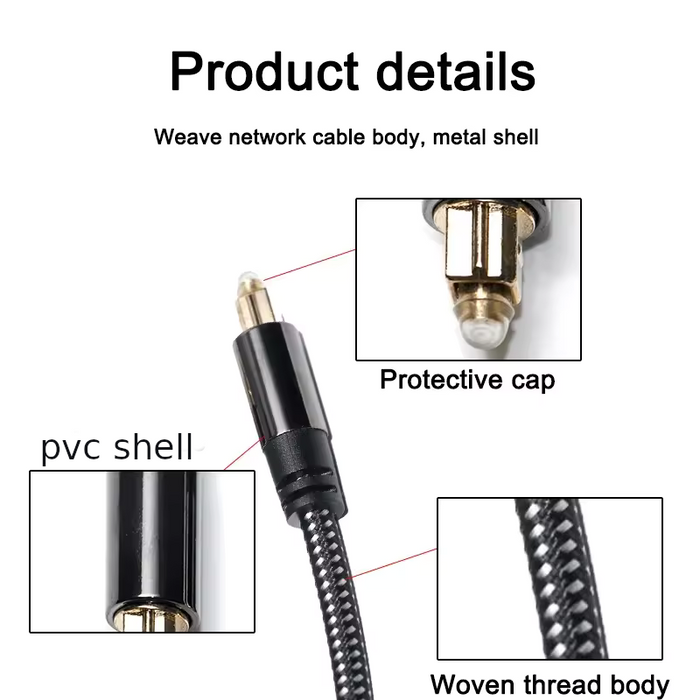 Black-i Toslink Optical Audio Cable
