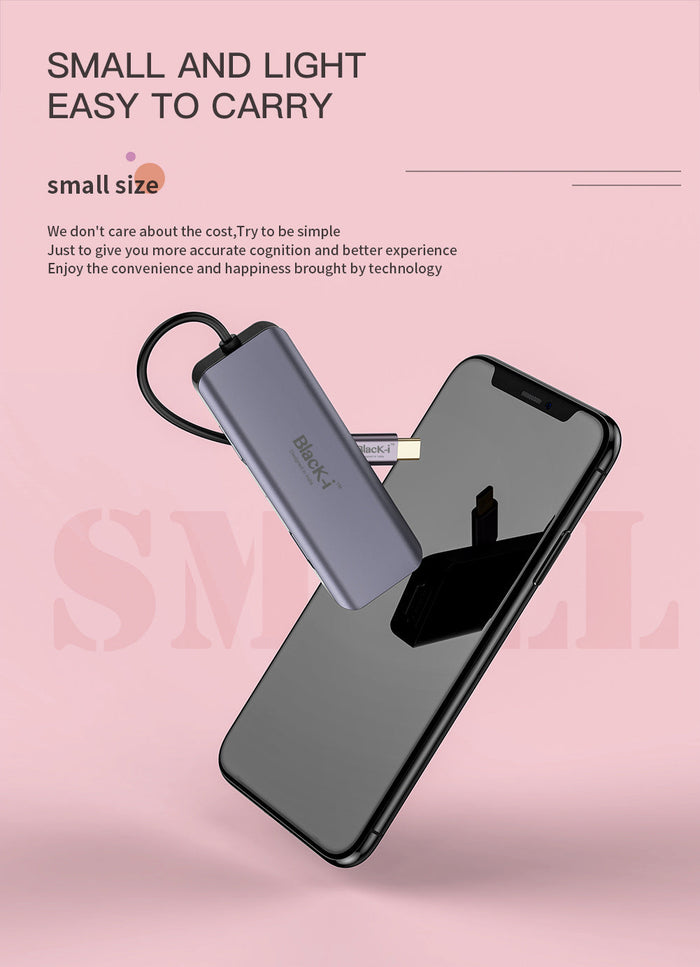 Black-i USB-C to Dual HDMI 4K with 1 USB 3.0 Port