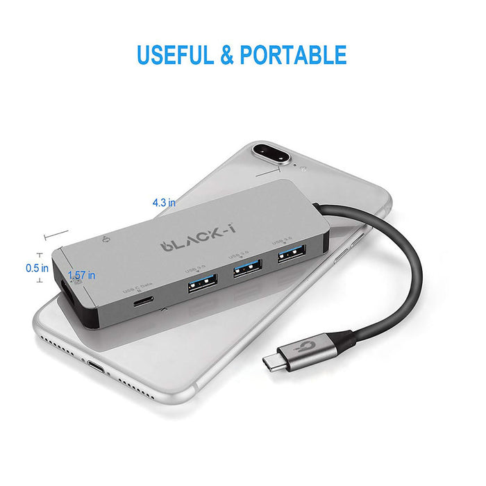 Black-i USB-C to HDMI, USB 3.0, USB-C & PD Multiport Hub