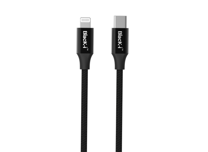 Black-i USB-C to Lightning MFI Certified Cable 2 Meter