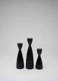 Candlestick Birch Wood Black