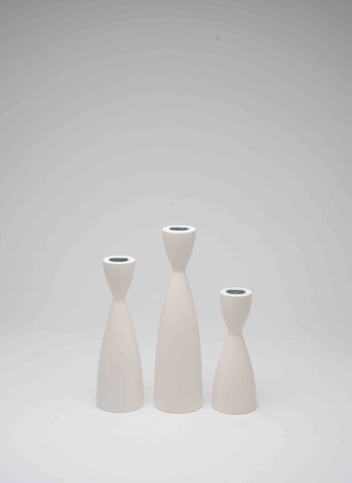 Candlestick Birch Wood White