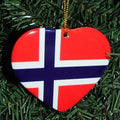 Ceramic Flag Heart Ornament