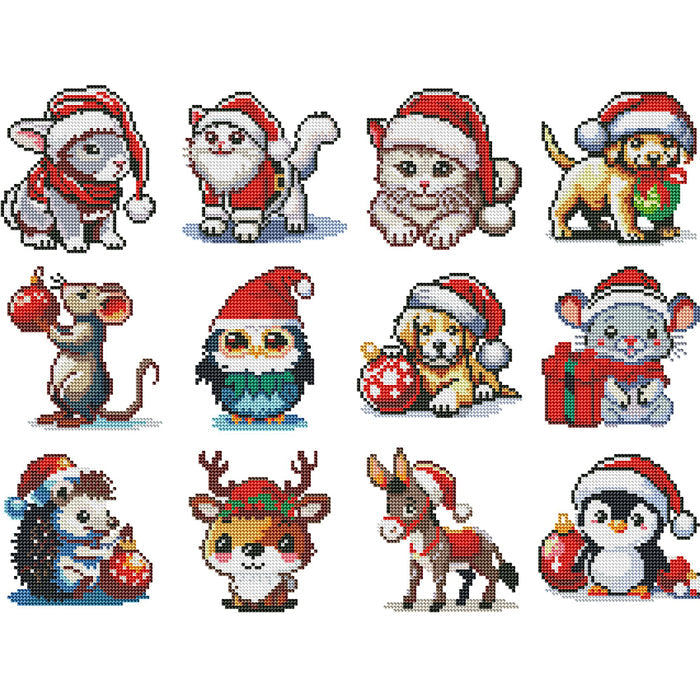 Christmas Cuties Diamond Painting Minis (Set Of 12)