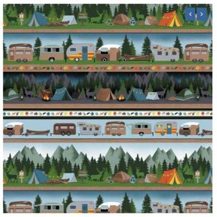 Curtain Valance - Moose Creek Lodge Camping Stripe Cotton