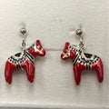 Dala Horse Earring Red Sterling