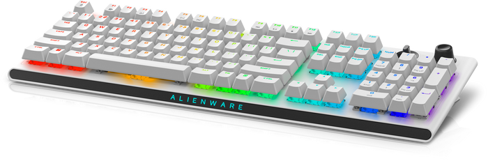 Dell Alienware AW920K Tri-Mode Bluetooth Wireless RGB Backlit Mechanical Gaming Keyboard - Lunar light
