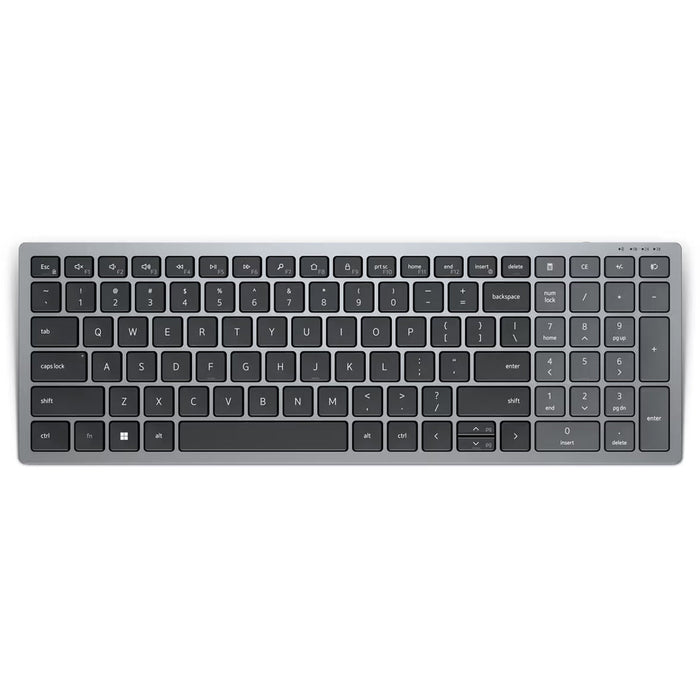 Dell KB740 Multi-Device 2.4 GHz Wireless Bluetooth Compact Keyboard - Titan grey