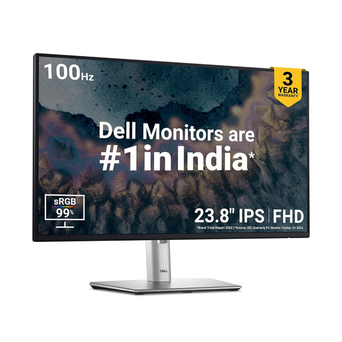 Dell P2425H 24" 100Hz 1080p FHD Flat Antiglare IPS Panel Monitor