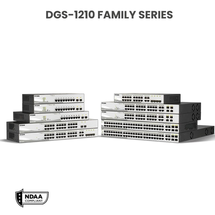 DLINK BUSINESS DGS-1210-10 10-PORT GIGABIT WEB SMART SWITCH INCLUDING 2 GIGABIT SFP PORTS