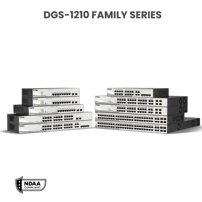 DLINK SYSTEMS 28-PORT GIGABIT WEB SMART SWITCH INCLUDING 4 GIGABIT SFP PORTS (DGS-1210-28)