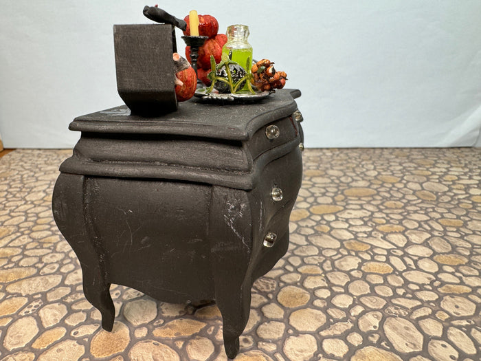 Dollhouse Miniature ~ Artisan Handmade Decorated Halloween Dresser