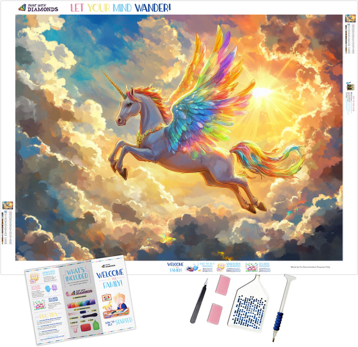 Dreamy Pegasus in the Clouds