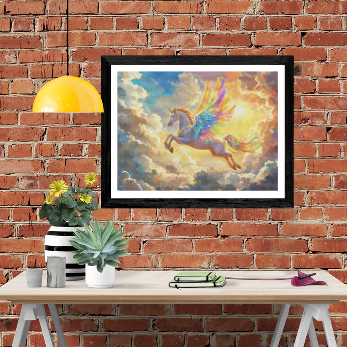 Dreamy Pegasus in the Clouds