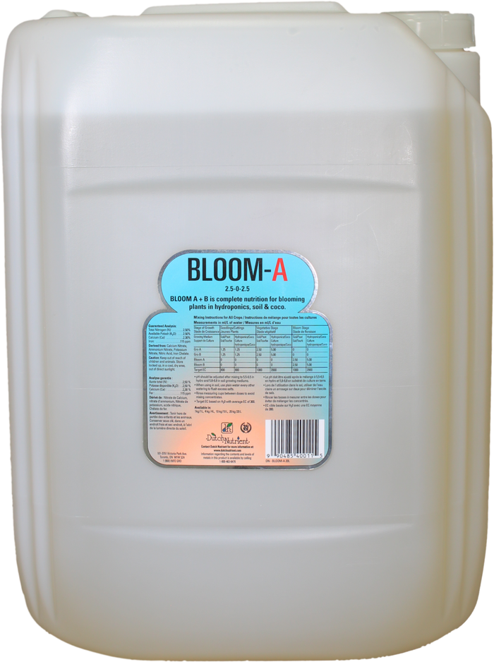 Dutch Nutrient Bloom - A (3-0-3) & Bloom - B (1-0.5-3)