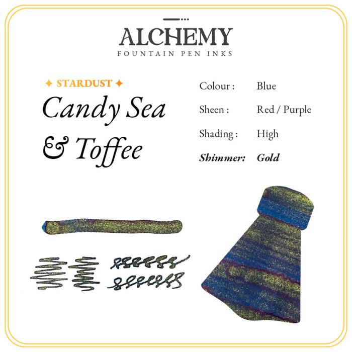 Endless Alchemy Fountain Pen Inks - Stardust - Candy Sea and Toffee 45 ML