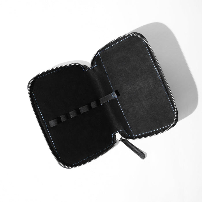 Endless Companion Leather Adjustable Pen Pouch - 5 Pens - Black