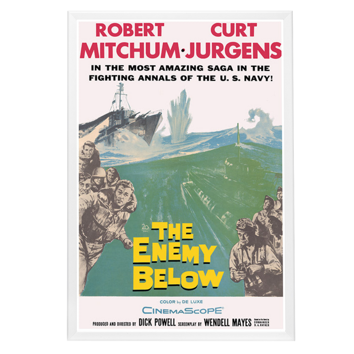 "Enemy Below" (1958) Framed Movie Poster