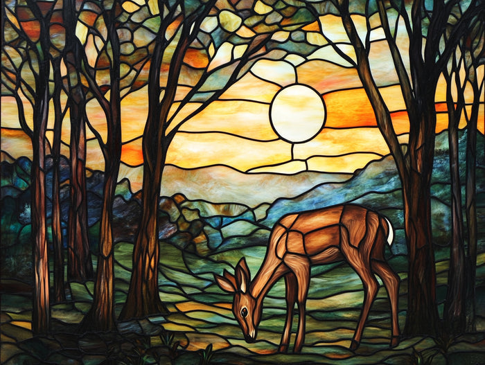 Grazing In A Peaceful Forest Clearing