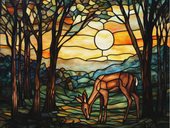 Grazing In A Peaceful Forest Clearing
