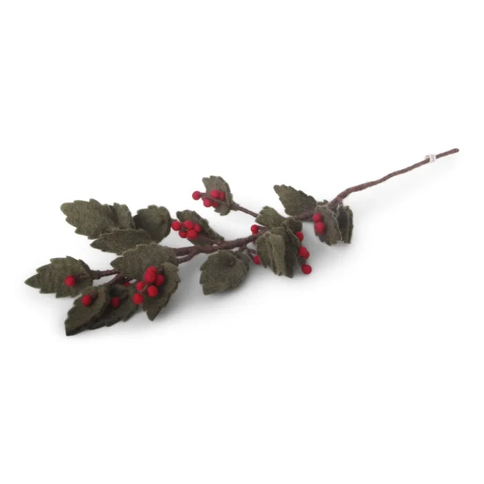 Gry & Sif Flower Holly Branch Large