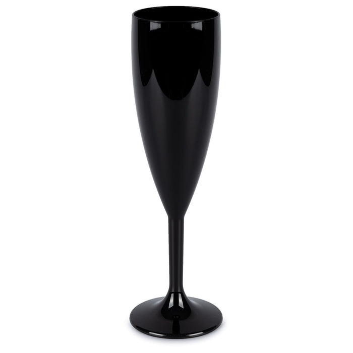 Hot Tub Safe Black Champagne Glass