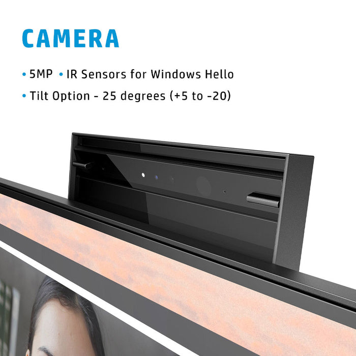 HP E24mv G4 24" 1080p FHD IPS Conferencing Monitor with Webcam and Dual Speakers