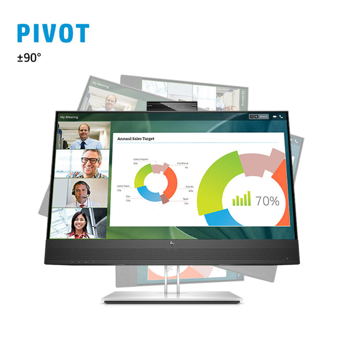 HP E24mv G4 24" 1080p FHD IPS Conferencing Monitor with Webcam and Dual Speakers