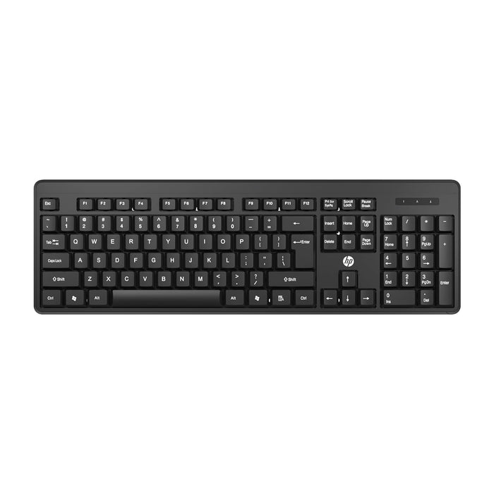 HP K160 2.4GHz Wireless Keyboard with 12 Function Shortcut Keys - Black