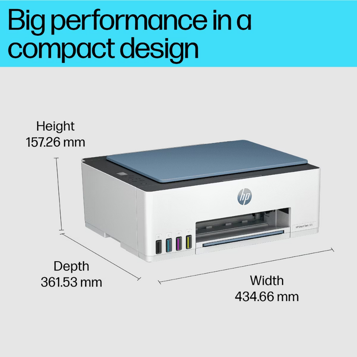 HP Smart Tank 580 (1F3Y2A) – Wireless All-in-One Ink Tank Printer, Copy/Scan/Print, 1 Year Warranty + 1 Year Additional on Registration