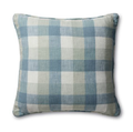 Isaac Blue/Seafoam Check Cushion 50cm