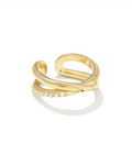 Kendra Scott Annie Gold Infinity Ring In White Crystal