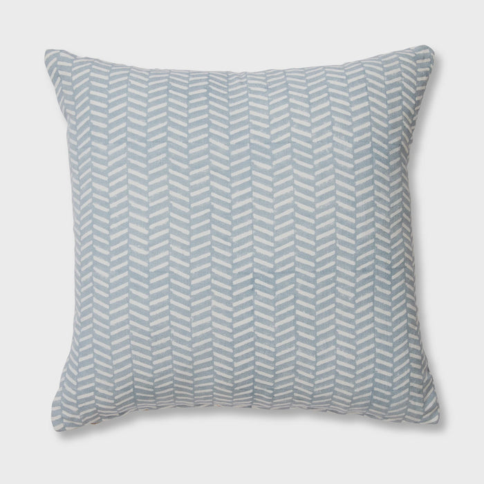 Kyra Blue Block Print Cushion 50cm