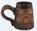Large Viking Ship Brown Ceramic Mug