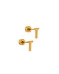 LINNY CO | Screwback Stud Earrings - Initial T